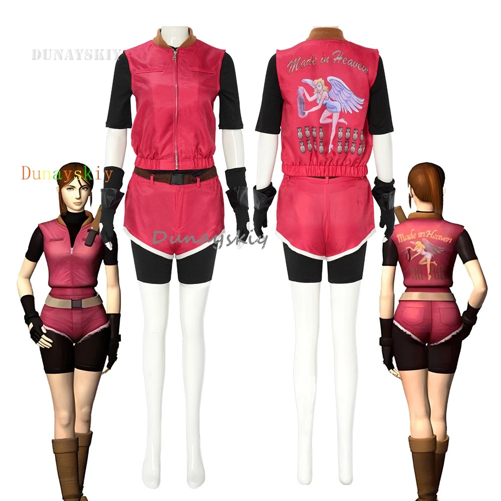 

Claire Redfield Cosplay Costume Clothes Uniform Cosplay Game Sports Wear Performance Dress Battle Halloween Party Woman Set