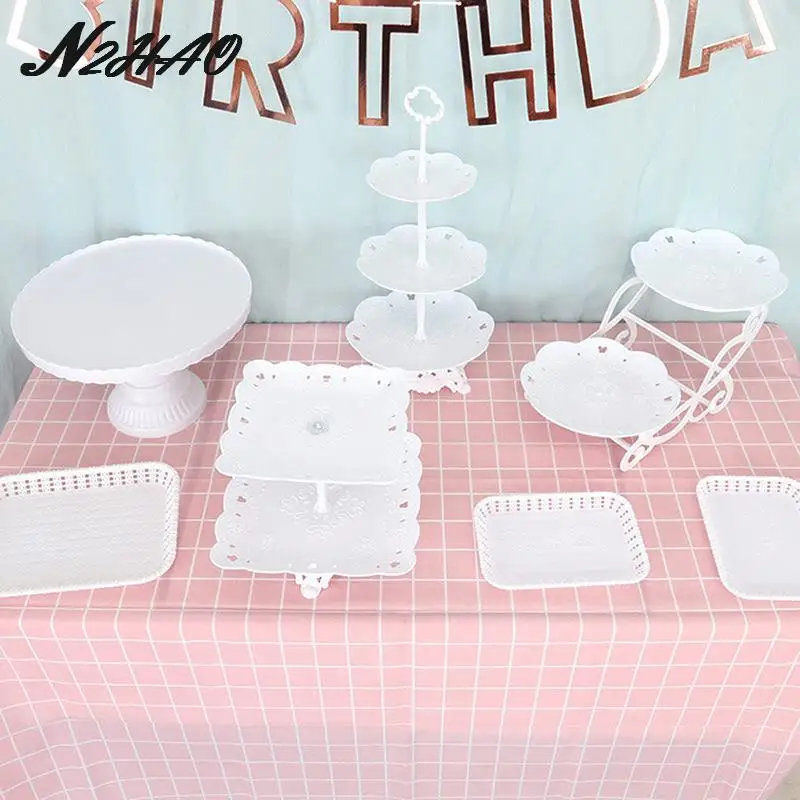 분리형 디저트 트레이 랙, 뱀 스탠드, 플라스틱 결혼식 생일 파티 음식 케이크 ..