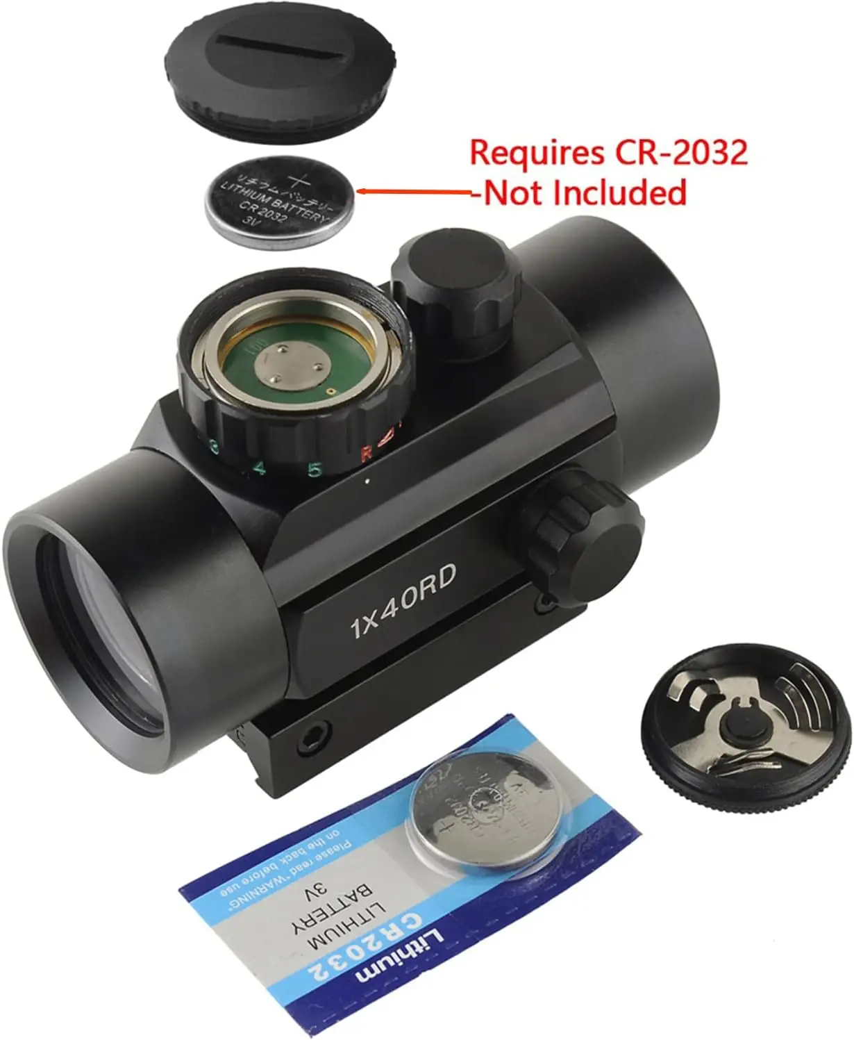 Tactical 1x40 1x30mm Reflex Red Green Dot Sight Riflescope with Free 11mm & 20mm Mount Rails