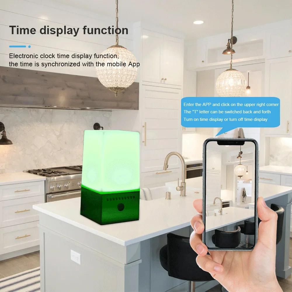 LED lampe viser fuldt RGB-glød mønster
