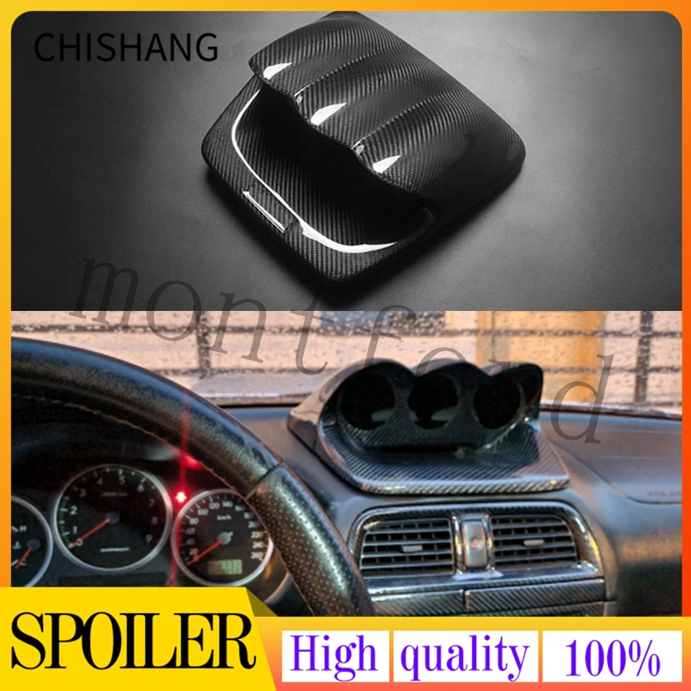 Per Subaru Impreza Wrx Sti 7-9Th 2002-2007 60Mm Gda Calibro Anteriore Pod Triplo Cruscotto Misuratore In Fibra Di Carbonio Dash Board Cover Shell