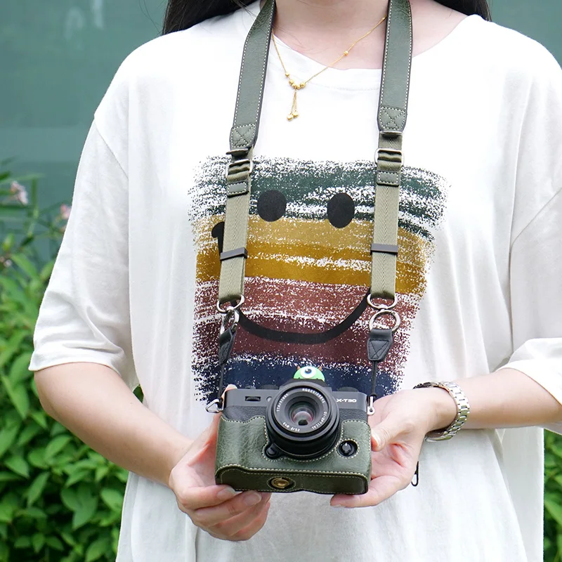 Camera Shoulder Strap Neck Strap Quick Release Leather Length Adjustable Universal for Sony Nikon Canon Fuji Pentax Leica Olympu