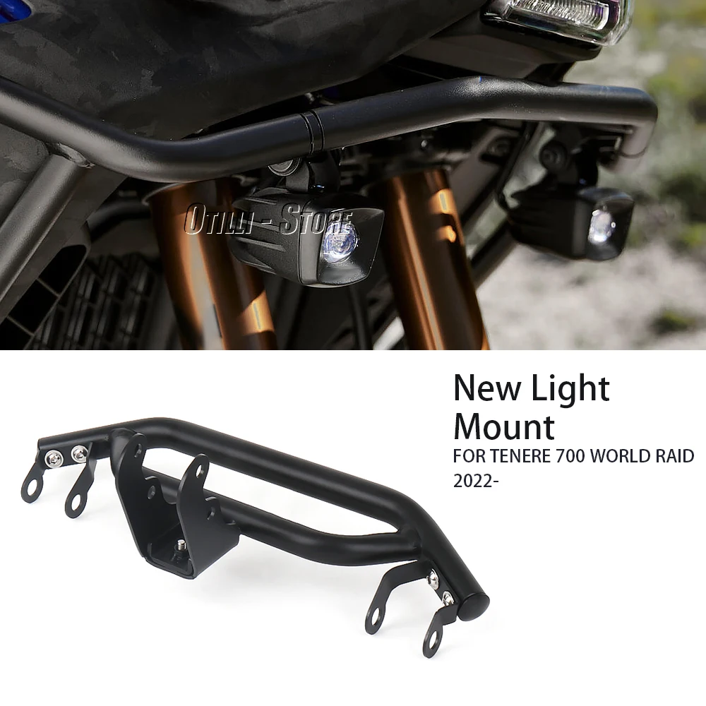 Per Yamaha World Raid Tenere700 Tenere700 World Raid 2022- New Moto Fendinebbia Staffa Lampada Metalli Ausiliari Bar Holder