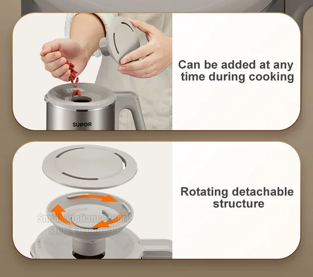 SUPOR Smart Food Blender 1750ML NFC Cloud Recipe Mixer High Temperature  Steam Cleaning Soymilk Machine 220V Home Appliances - AliExpress