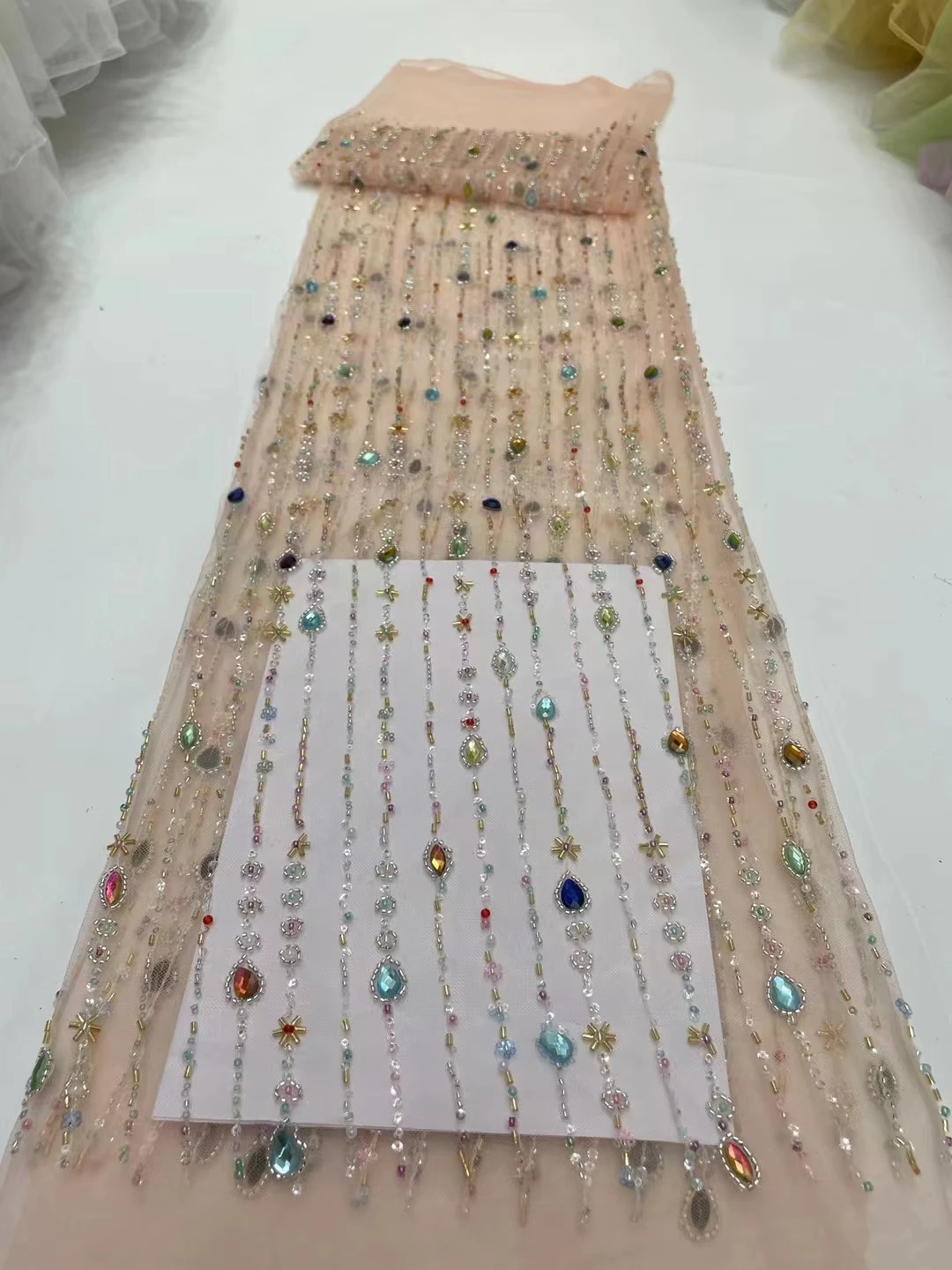 

Luxury African Heavy Beads Groom Lace Fabric 2023 High Quality Material Nigerian French Sequins Lace Fabric For WeddingZX85
