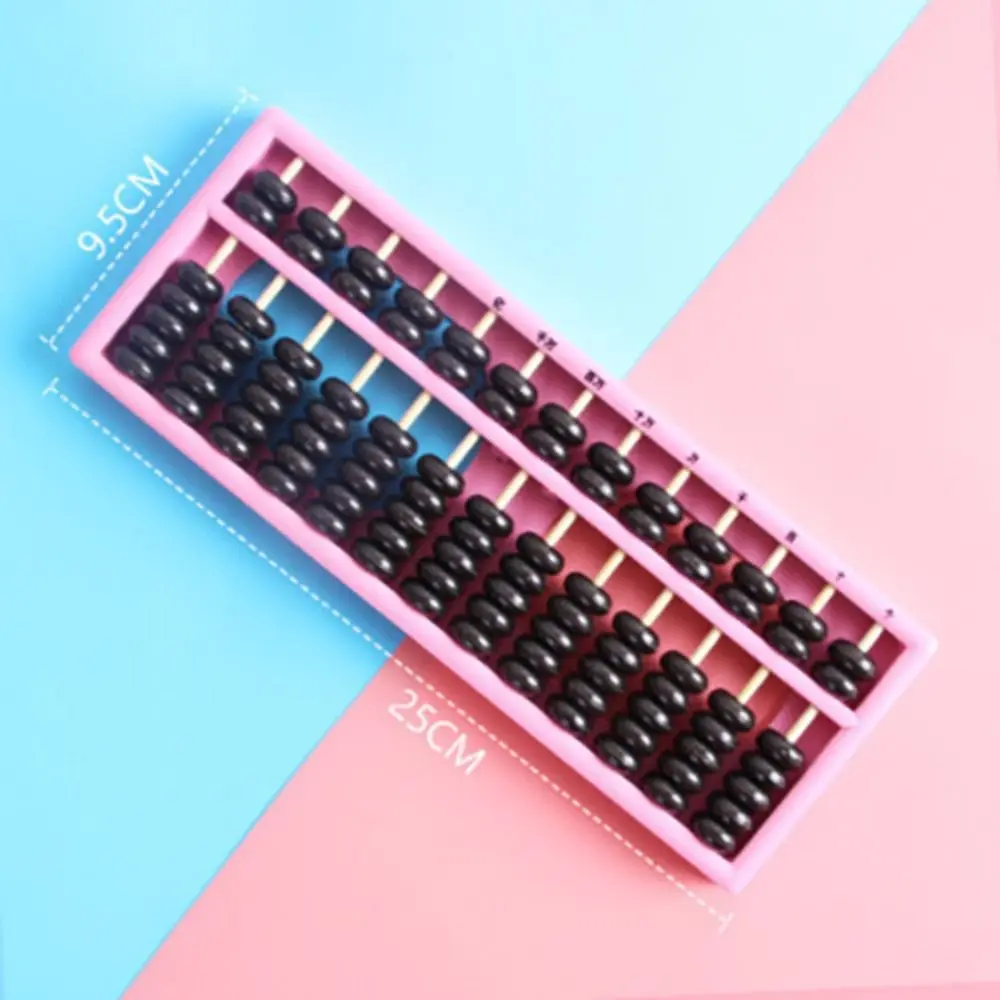 Calculation Rack Counting Abacus 13 Digit Wood Traditional Abacus Calculation Bead Intelligence Development Math Montessori 6