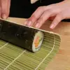 Square Sushi Roller Mat Natural Bamboo Sushi Mat Green Bamboo Sushi Rolling Mat Sushi Making Kit Sushi Maker Blind for Kitchen 5