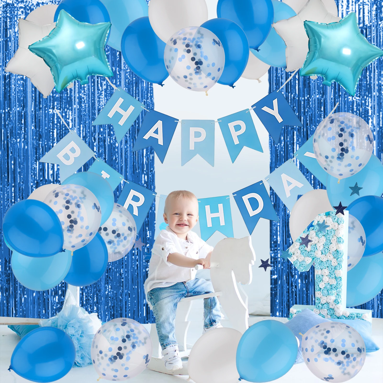 

Воздушный шар на день рождения, баннер, украшение, полный комплект для детей и взрослых, домашних животных, украшение для дня рождения, шары, набор для флажков, украшения для дома и комнаты