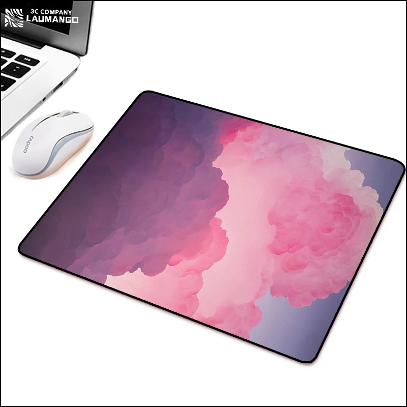 작은 보라색 클라우드 컴퓨터 책상 매트, PC 게이머 마우스 패드, 게임 액세서리, 키보드 매트, 애니메이션 마우스 패드, 카와이 책상 매트 러그