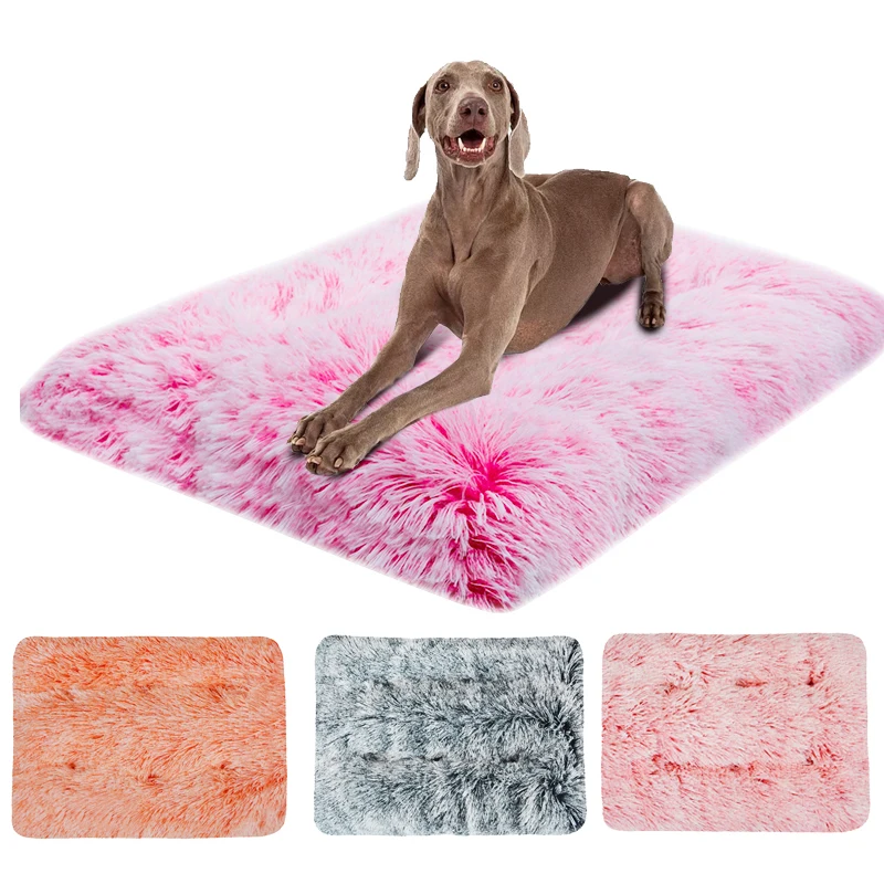 Dog Pad Plush Kennel Cat Pad Pet Deep Sleep Dog Sofa Bedlong Plush Dog Bed Pet Blanket Soft Fleece Cat Cushion Pad Pet Blanket