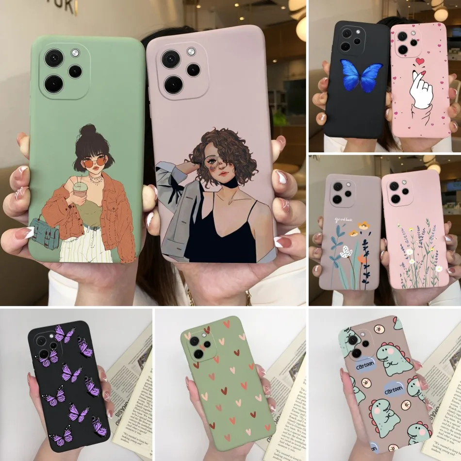 Heart Silicone Matte Shockproof Phone Case - Soft Back Cover, Enhanced Protection