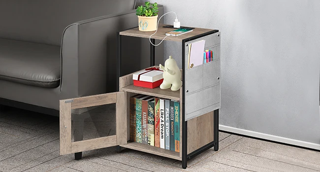nightstand with charging station