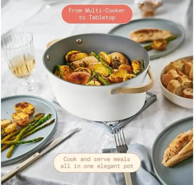 10-in-1 6qt Electric Multi-Cooker by Drew Barrymore 7 Preset Functions, Touch-Activated Digital Display Perfect For He 2