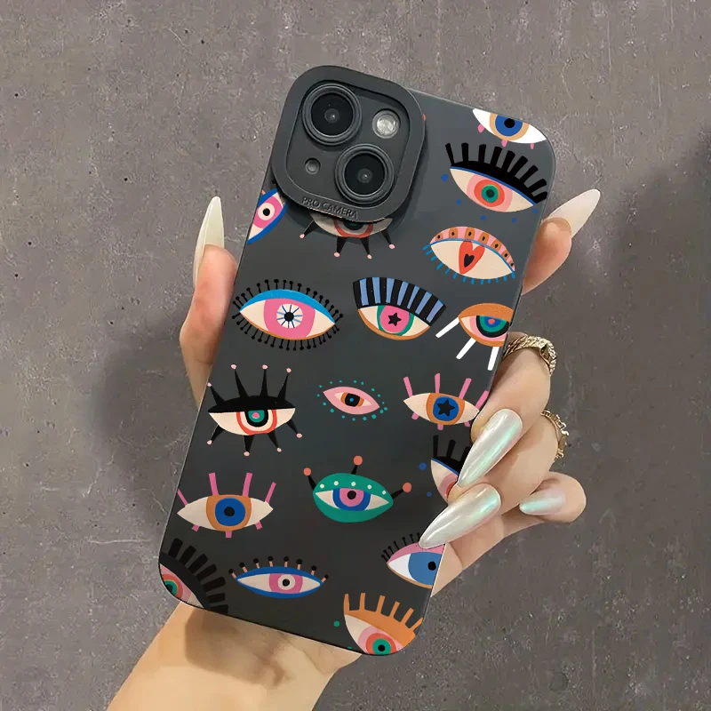 Colorful Eyes Soft Matte Phone Case Cover