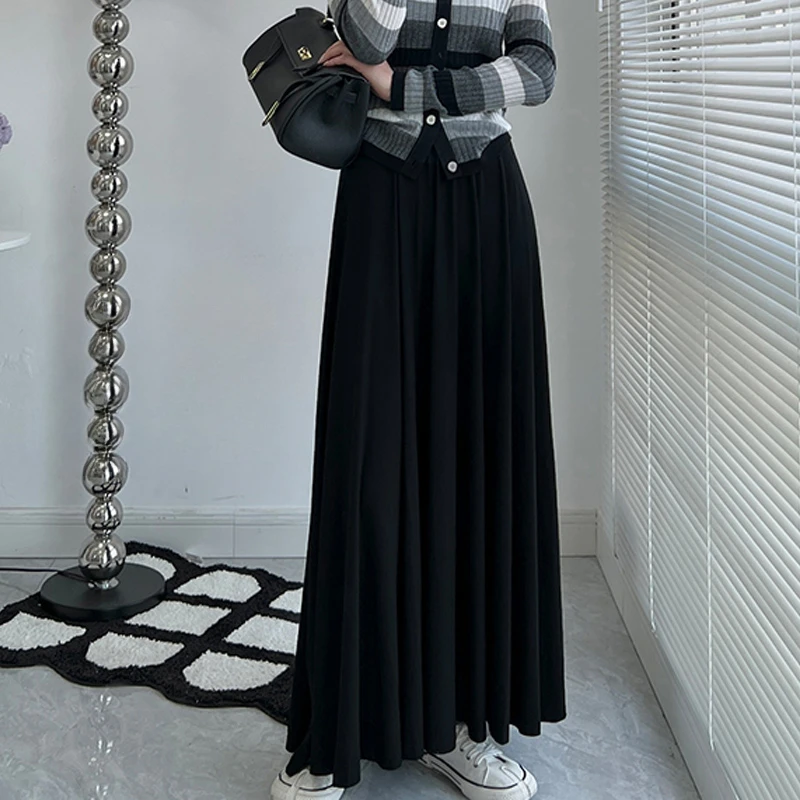Good Quality Spring Maternity Modal Skirts Large Hem Long Loose Pregnant Woman Elastic Waist Skirt Plus Size Pregnancy Clothes