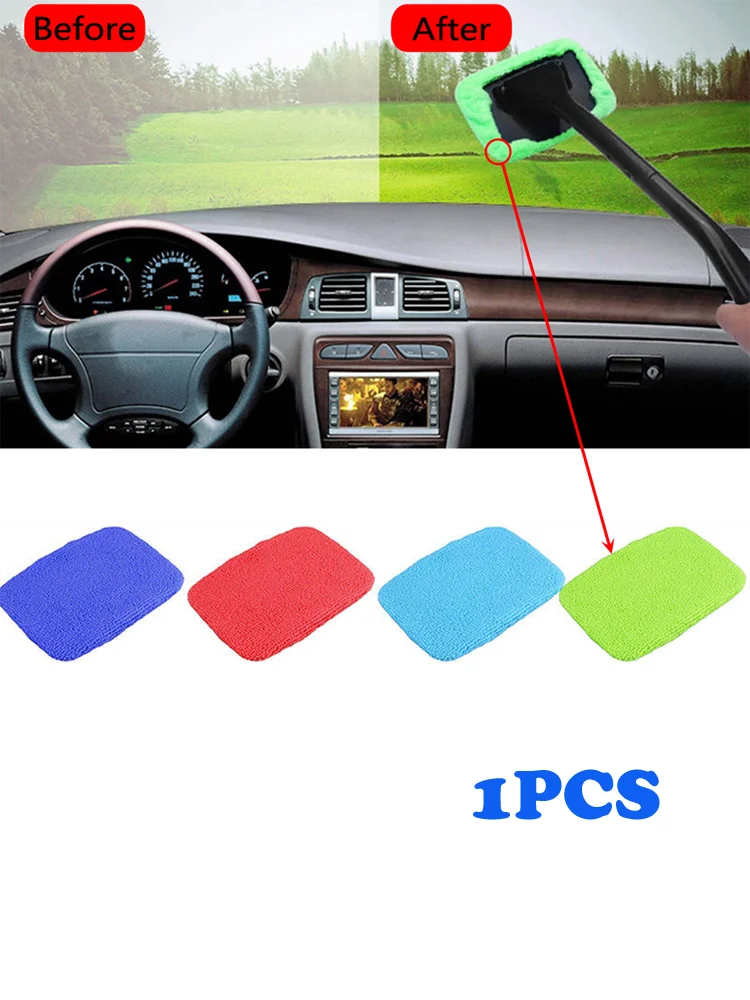 1Pcs Microfiber Car Windshield Care Cleaning Wash Tool Window Cleaner Brush Washable Cleaning Supplies Interior Car Accessories