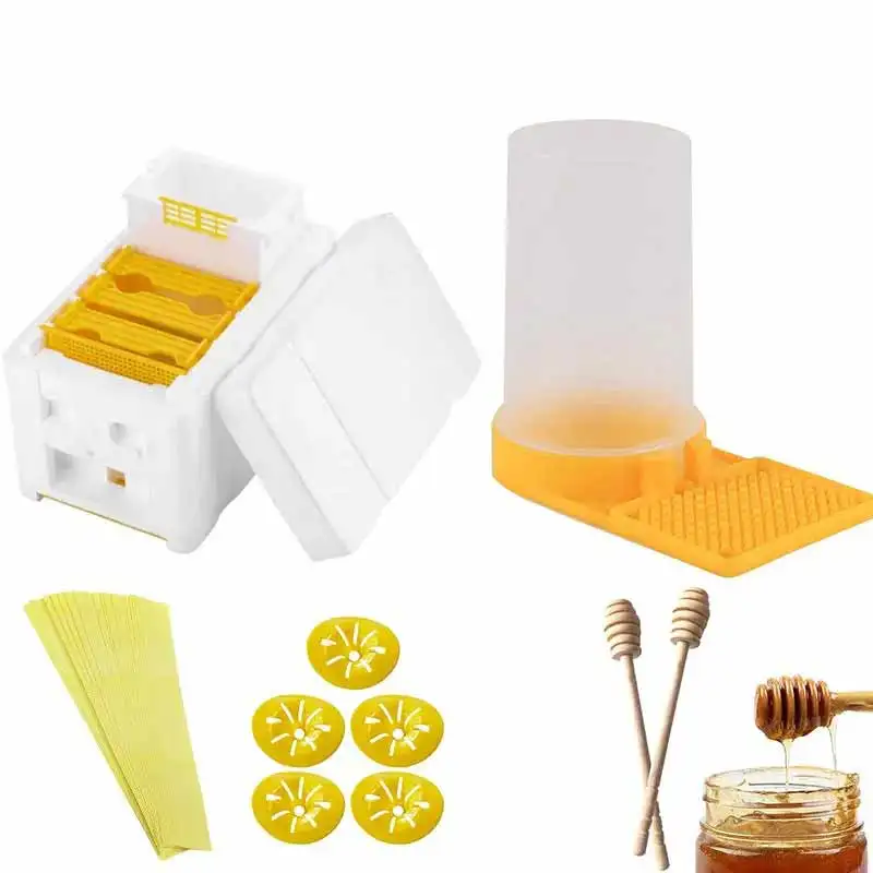 Beehive Beekeeping King Box Foam Home Bee Hive Pollination Boxes Stirring Rod Beekeeper Queen Bee Marking Cage Mating Tool