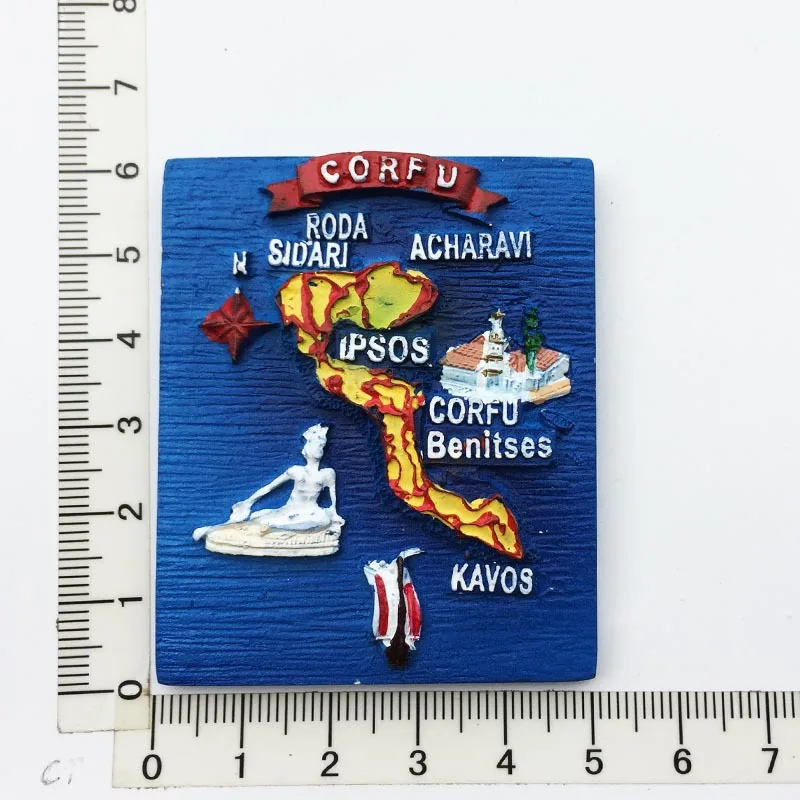 Greek Culture Travel Souvenirs: Decorative Fridge Magnets for Home and Photo Wall Art