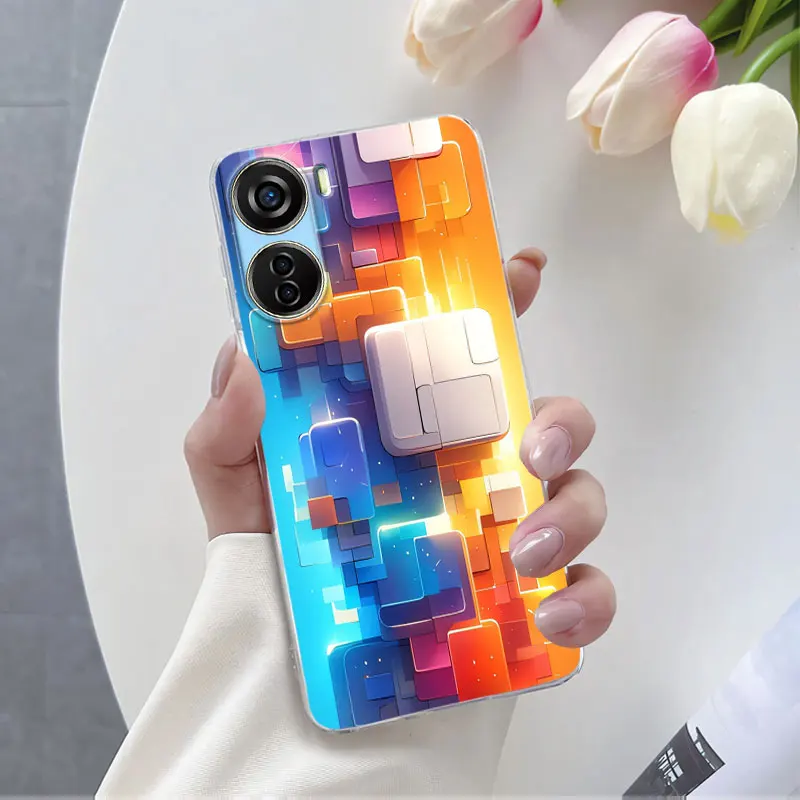 Luxury Marble Flower Transparent Soft Silicone Phone Case
