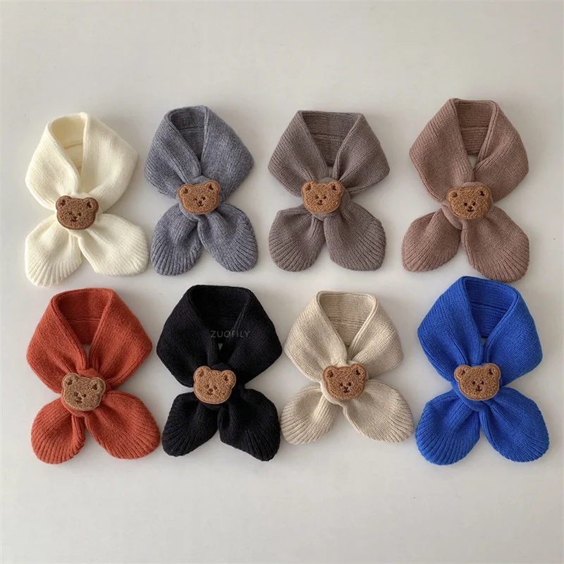 Autumn Winter Kids Scarf Soft Wool Children Knitted Newborn Bib Infant Toddler Neck Warm Fashion Baby Girl Boy