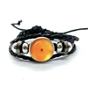 Seven Stars Bracelet for Men Dragon Ball Poster Japan Anime Punk Fashion Glass Button Leather Bracelets Wristband Fans Gift 2