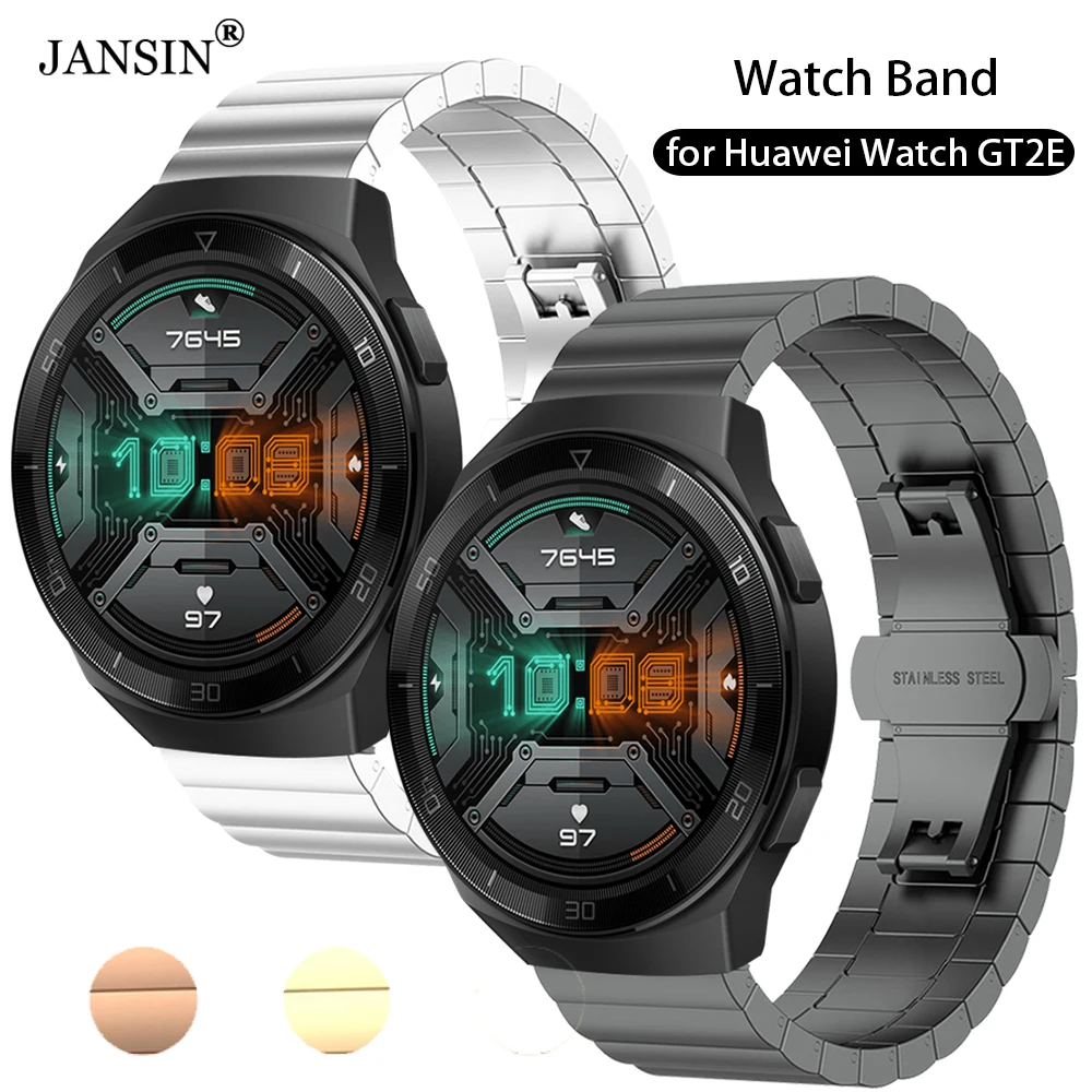 

Metal Strap for Huawei Watch GT2E Bracelet Band for Huawei Watch GT 2E Butterfly Buckle watchband Wristband Accessories