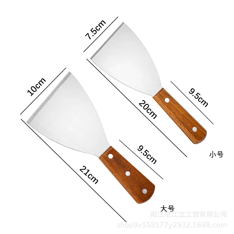 Triangle Stainless Steel Iron Board Cooking Utensil Multi Purpose Steak Hand Grabbing Pancake Shovel Restaurant Iron Board Cooking