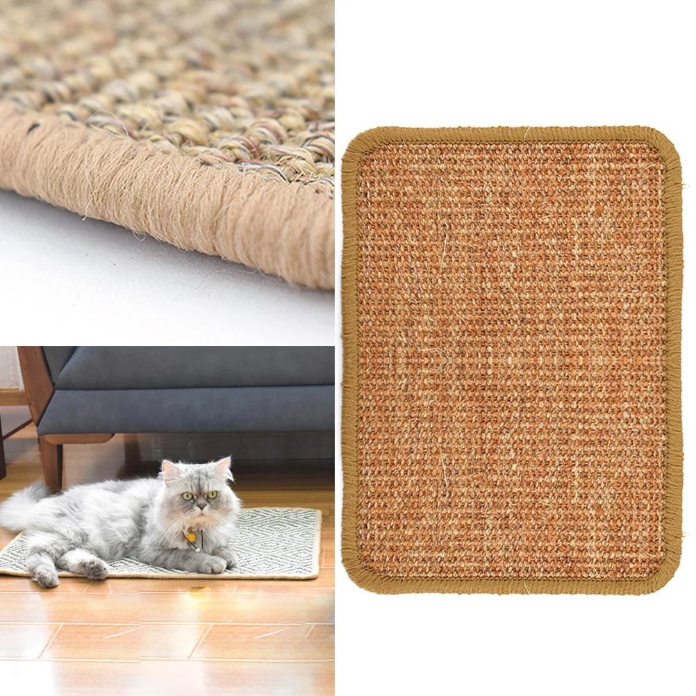 

Cat Scratcher Mat ( 30x50cm ) Natural Sisal Scratching Pad, Anti- Cat Scratch Rug Sleeping Carpet for Cat Grinding Claws&