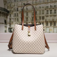 CH Premium Versatile Leather Crossbody Bag Ladies Large Capacity Daily Commuter Tote Bag Letter Print Design Ladies Fashion - Image 2