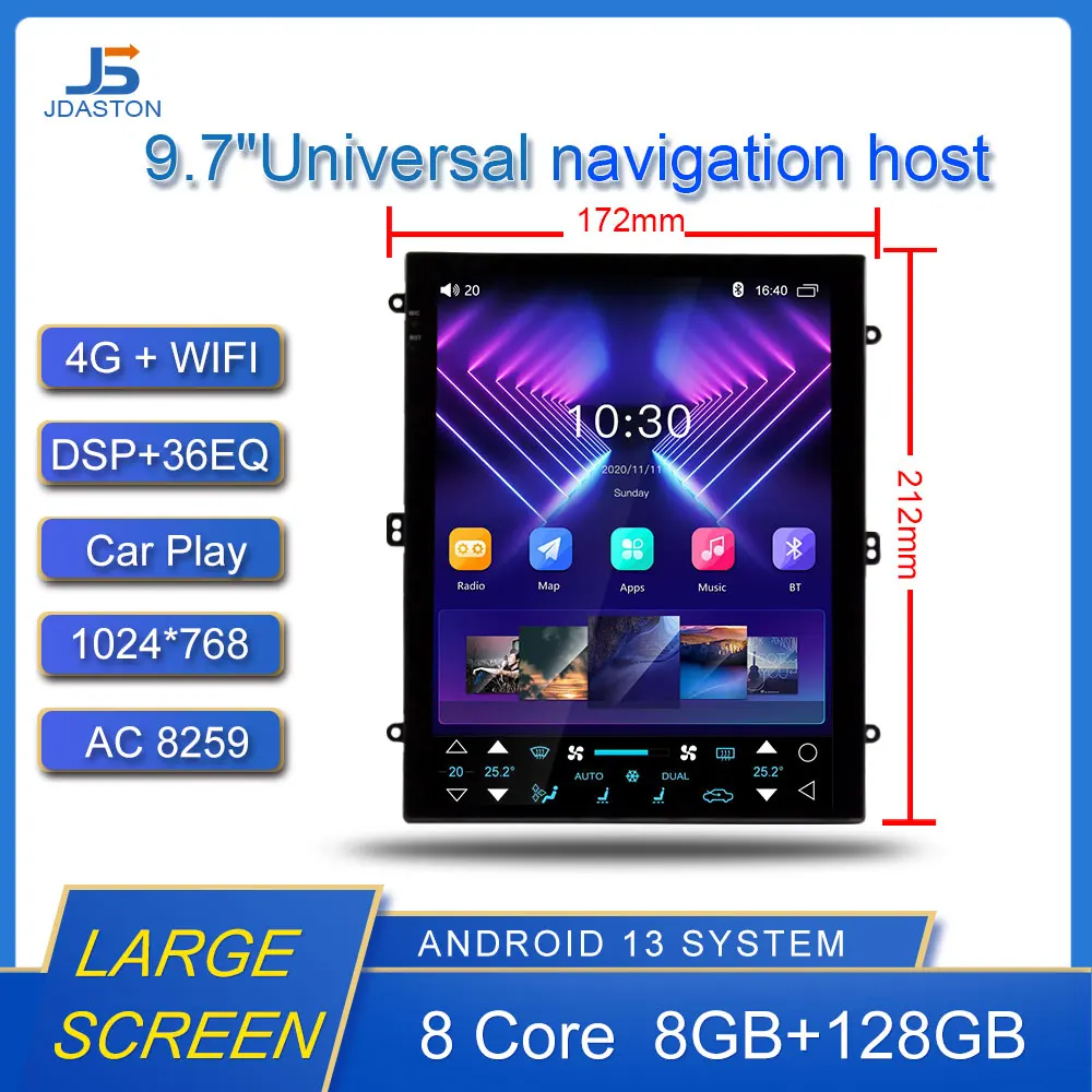 

Tesla Style Car Radio Android 13 Car Multimedia Player For Toyota Volkswagen Hyundai Kia Nissan Honda Lada Ford GPS Navigation