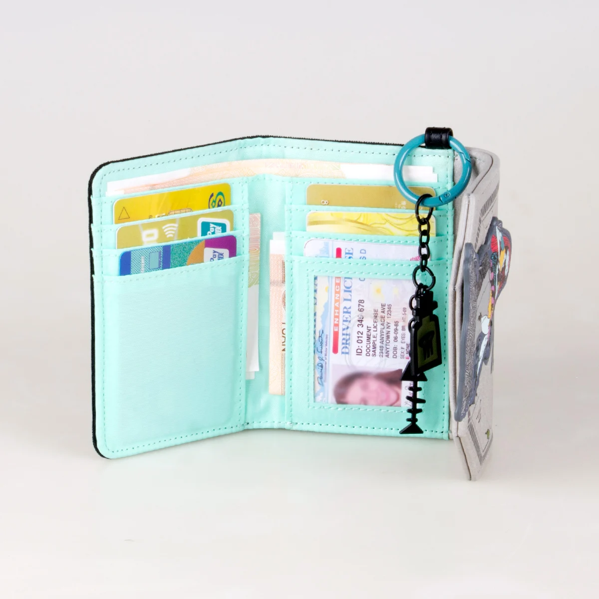 Disney the Nightmare before Christmas Embossed Wallet Fashion Personalized Card Holder Coin Purse