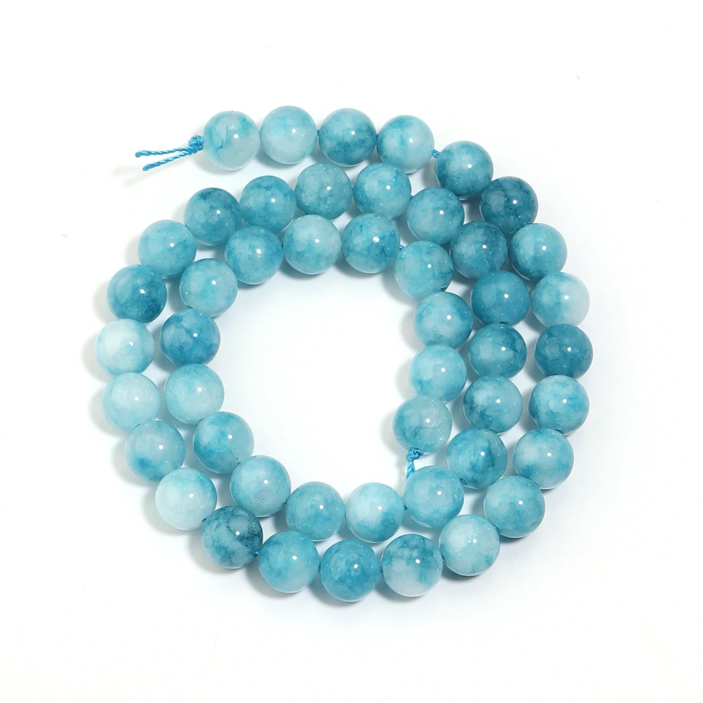 6/8/10/12mm Natürliche Larimar-Steinperlen Blaue Runde Lose Edelsteinperlen für Schmuckherstellung DIY Halsketten Armbänder Zubehör – Detail 9