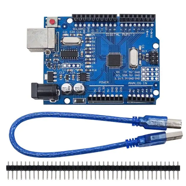 UN0 R3 Board ATmega328P Development Board with Pin Header and Cable Compatible with Arduino IDE Projects 5