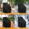 1PC Oxford Cloth Black Garden Furniture Cover Windproof Protective Cover Dustproof Outdoor Garden Chair Table Sofa Protector 6
