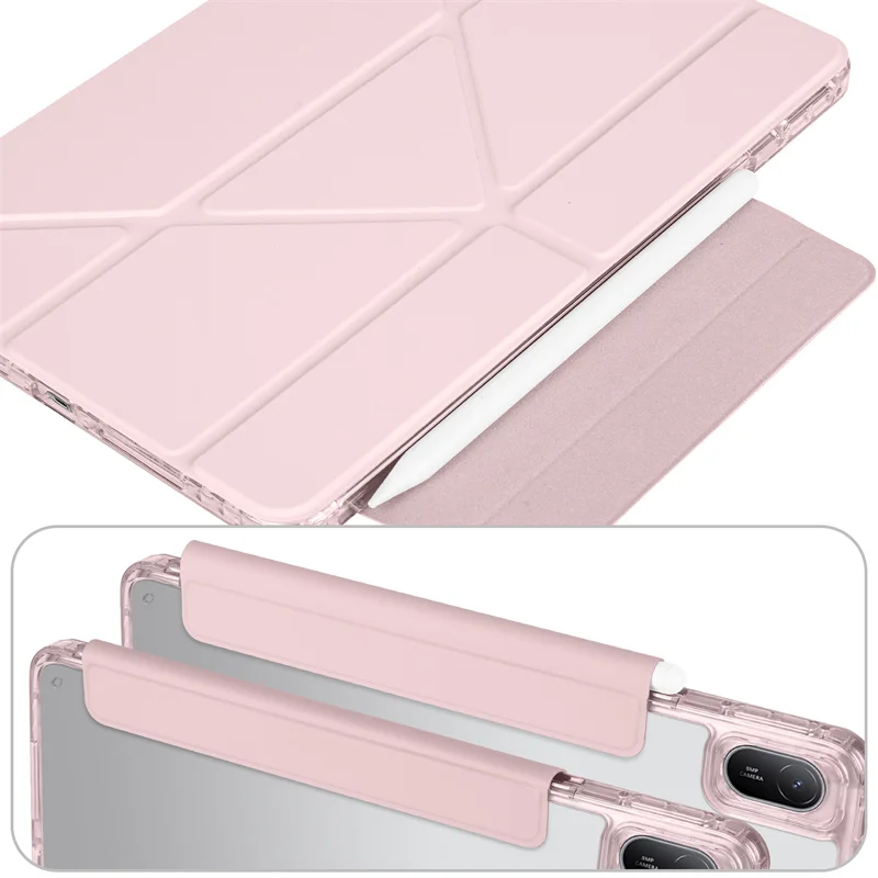 Premium Smart Fold Leather & Acrylic Magnetic Tablet Cover