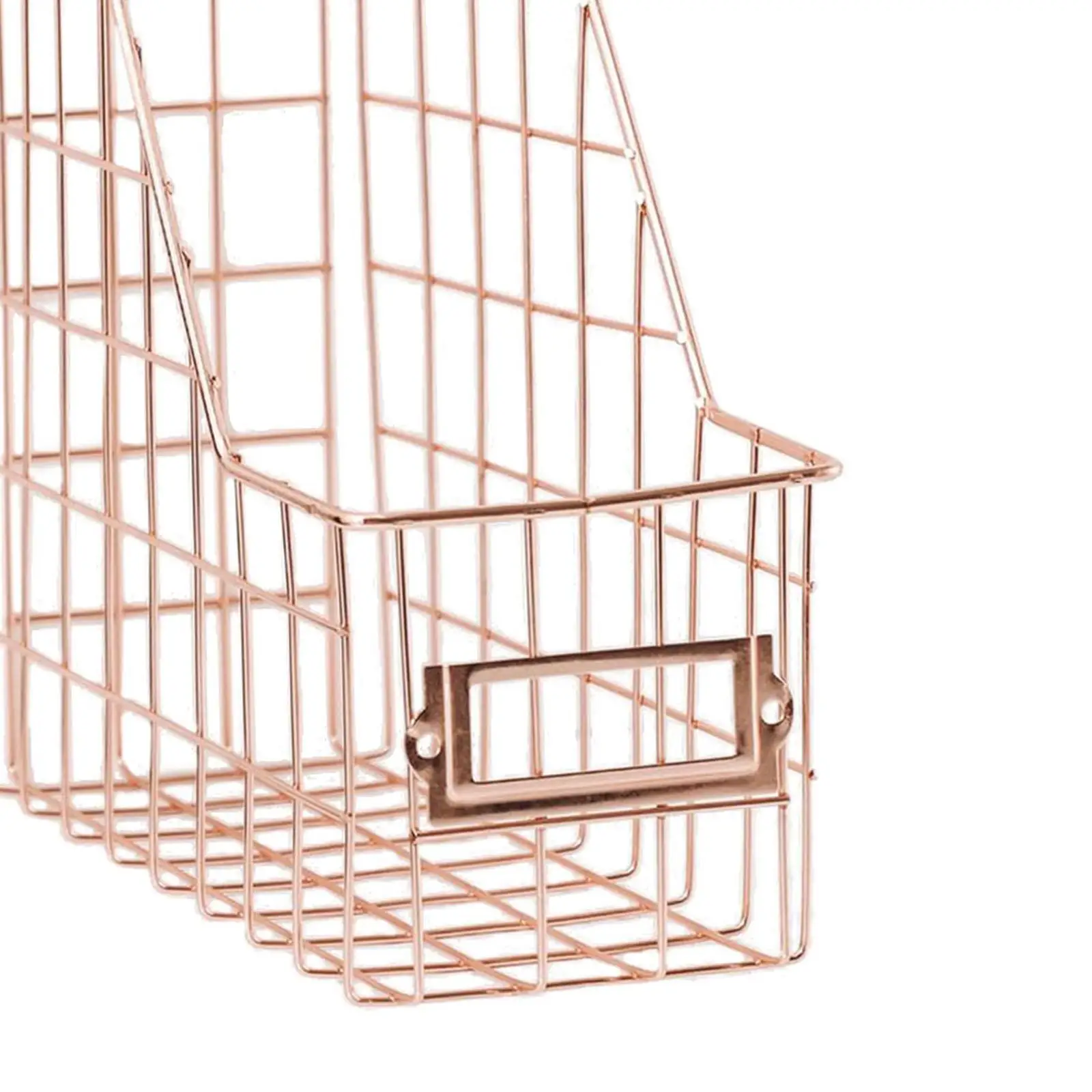 Wrought Iron Holder Nordic Style Organizer Simple Multifunction Single Layer Desktop Grid File Holder for Home Office