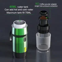 Electric Portable Coffee Machine Portable Italian Espresso Machine for Car & Home 3-in-1 Capsule Powder Travel Coffee Maker 2
