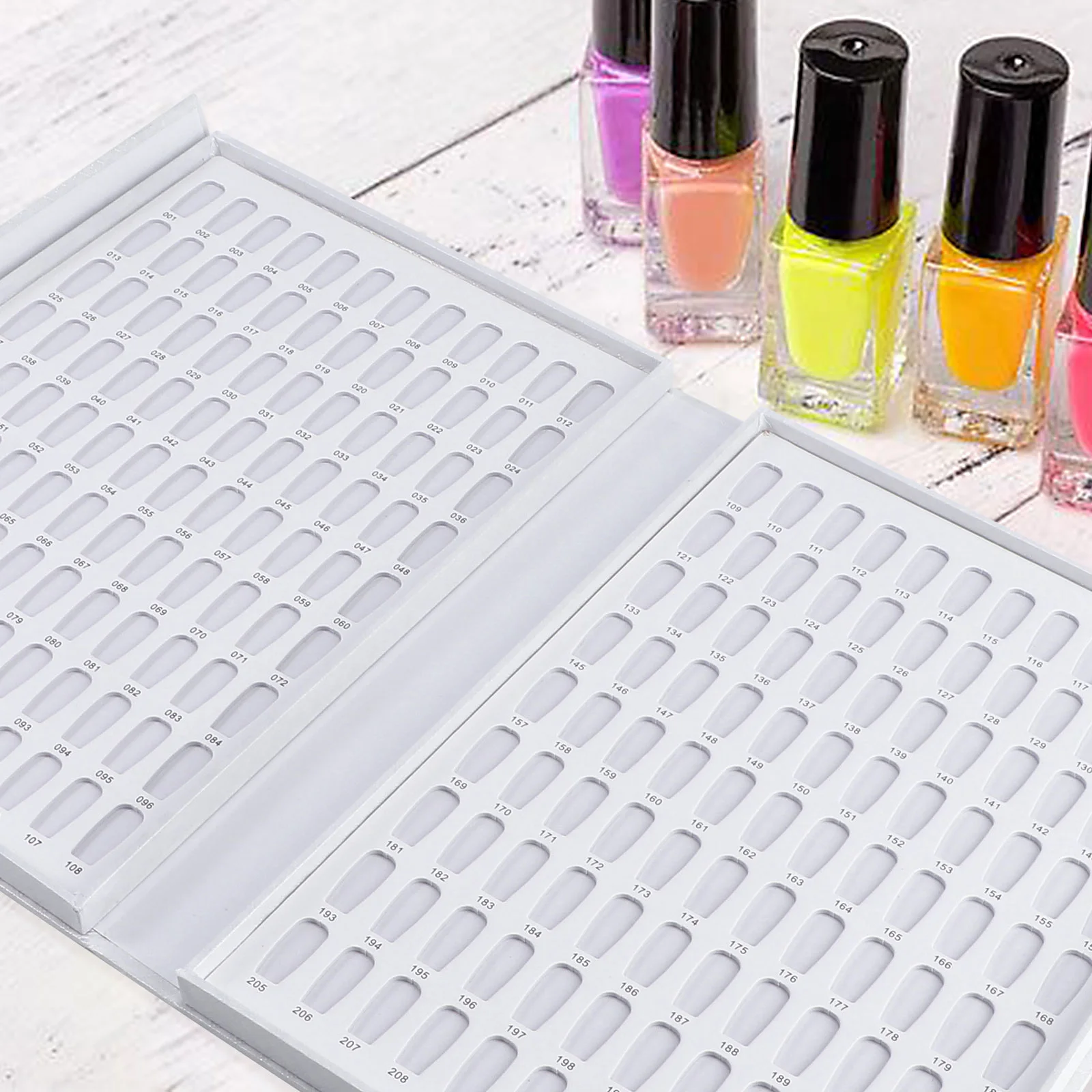 

Профессиональный Гель-лак для ногтей 216 цветов, демонстрационный график лака для ногтей, цветная доска, набор для маникюрного салона (белый)