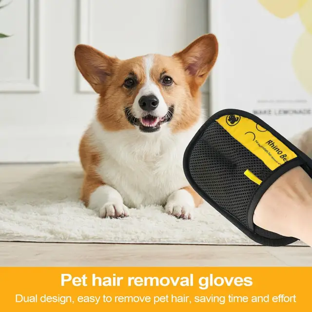 2pcs Cat Grooming Gloves Electrostatic Pet Hair Removal Brush for Cleaning Sofa Carpet clothes Double-sided Pet Hair Remover 4