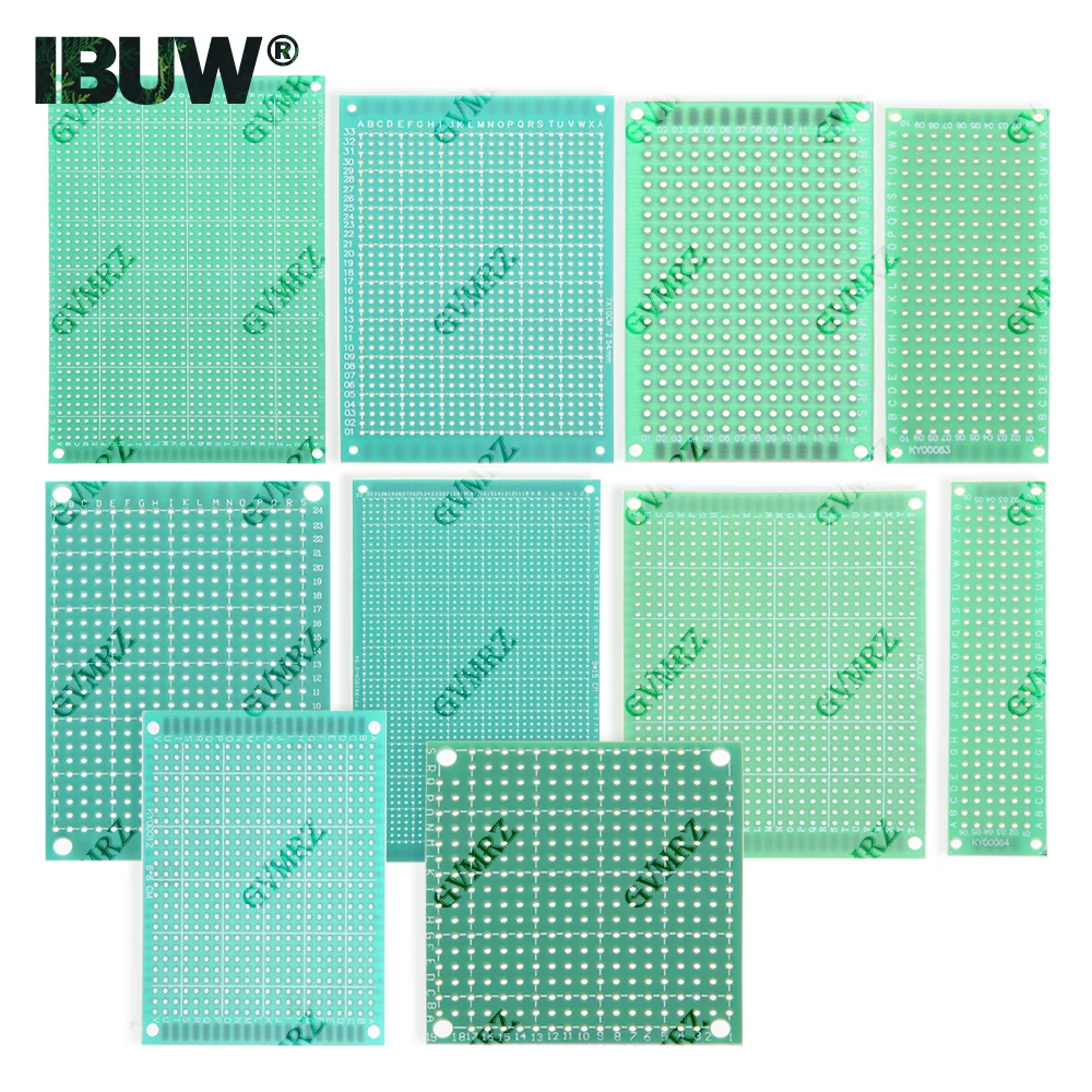 단면 녹색 PCB 프로토타입 보드 DIY 전자 프로젝트용 범용 스루홀 퍼프보드