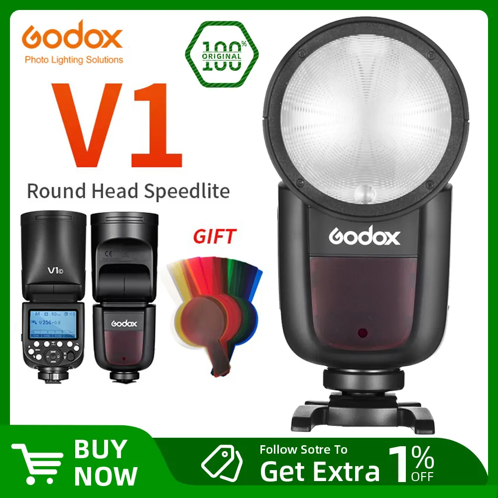 Godox V1 Speedlight V1C V1N V1S V1F V1O V1P TTL HSS 1/8000s Li-ion