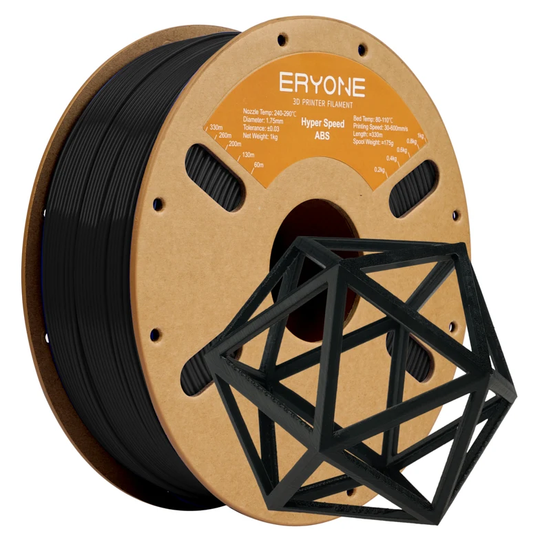 Filament d'imprimante 3D ABS haute vitesse ERYONE 1KG, multicolore disponible, ​ Optimisé pour l'éteration rapide et la durabilité d'utilisation finale ​