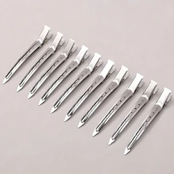 Enhanced Hair Styling Sectioning Clips - Metal Steel Hairdressing Tools - 5pcs (GRAY)
