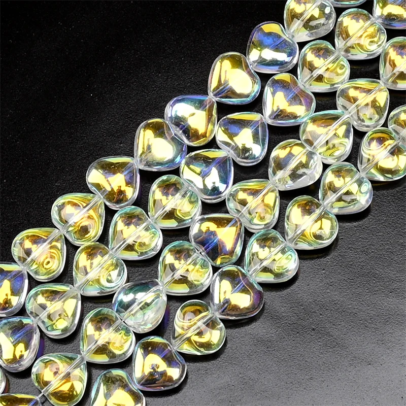 30 Stück 10 mm Pfirsich-Herz, glänzende Farben, Kristallglasperlen, Herzform, Charm-Perlen für Halskette, Armband, Ohrringe, DIY-Schmuckherstellung – Detail 13