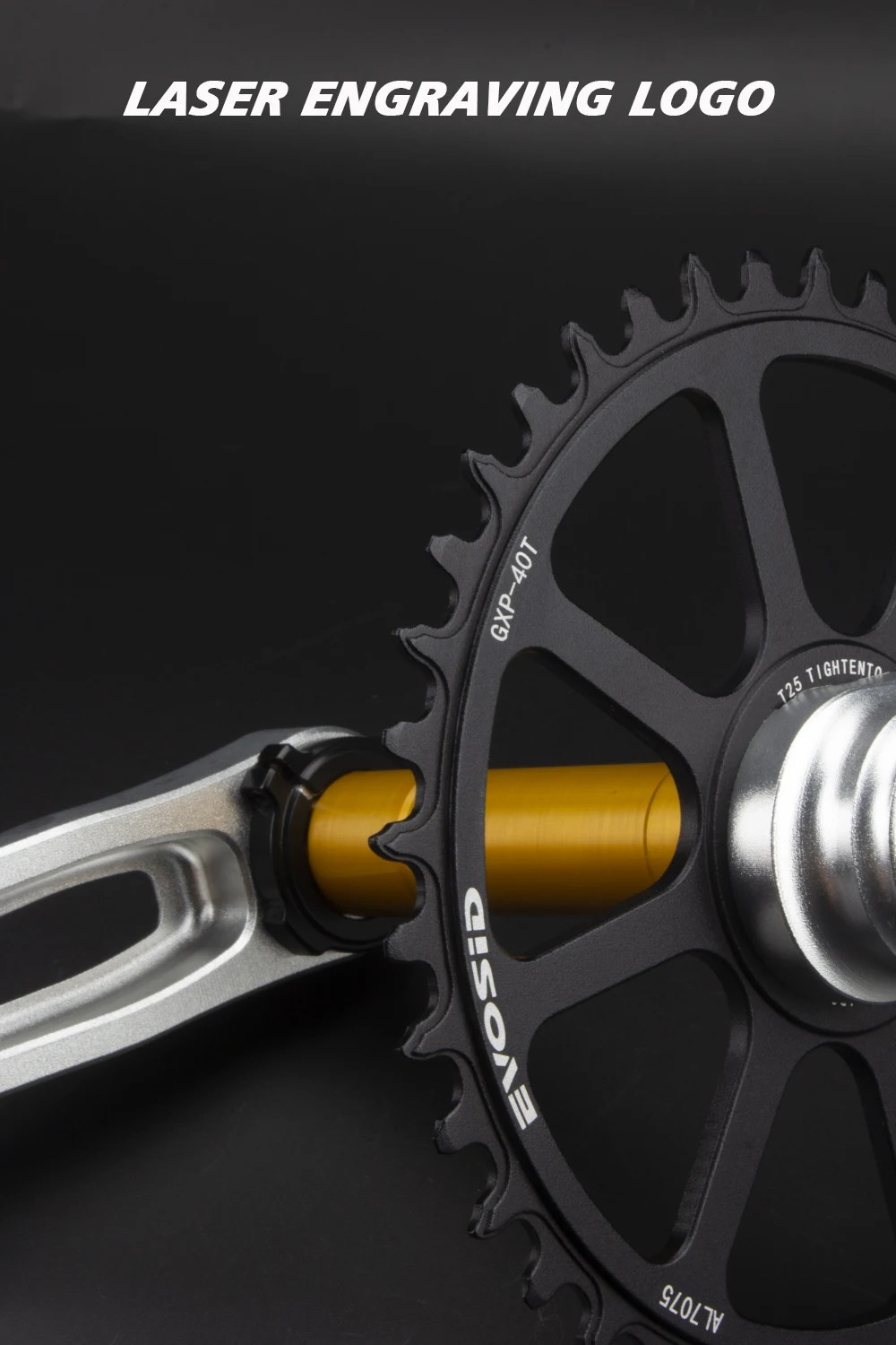 Road Bike Crankset 40T 42T 44T Single Chainring Hollow Tech 165mm