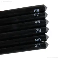 6Pcs/Set Professional Woodless Graphite Charcoal Pencils HB / 2H / 2B / 4B / 6B / 8B Soft Medium Hard For Art Sketching Drawing 2