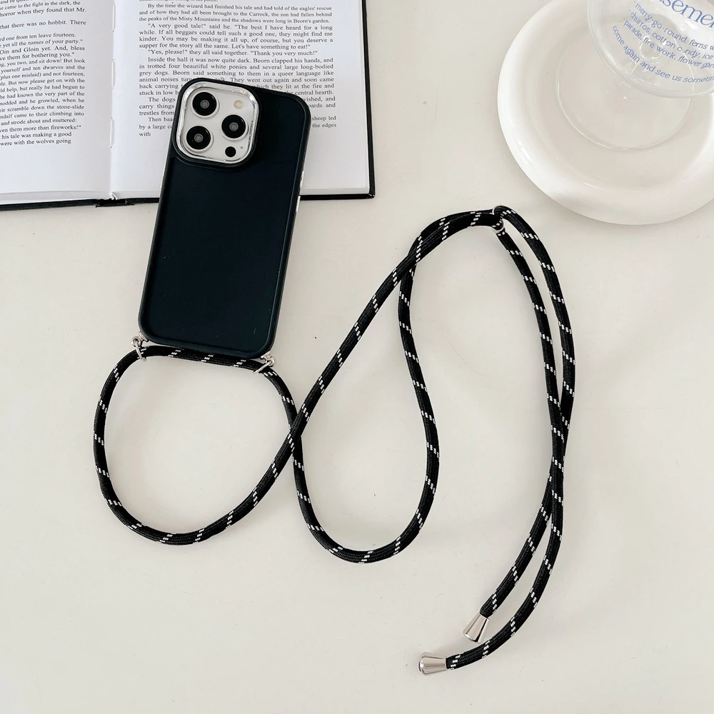 Crossbody Lanyard Strap Silicone Phone Case – Shockproof Soft Cover