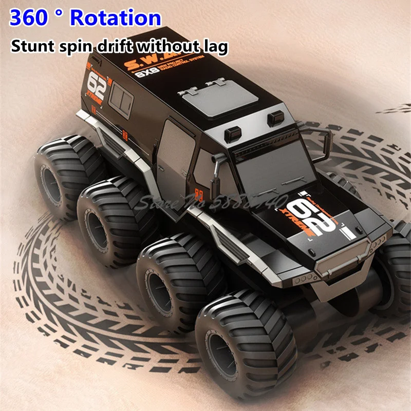 8-Wheel Drive All Terrain off Road Remote Control Truck 2.4G 2 To 1 360° Rotation Waterproof  Amphibious RC Truck Car Truck Toy 3