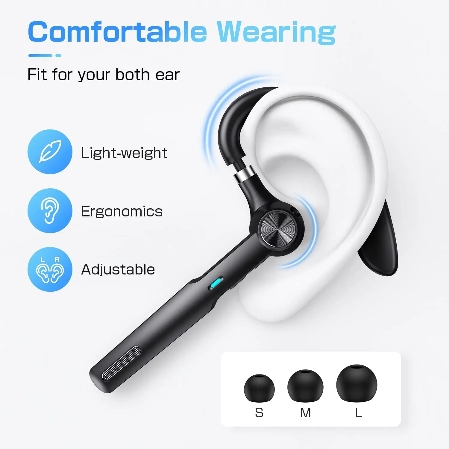 Wireless Bluetooth Headset,Auriculares Bluetooth Earpiece with
