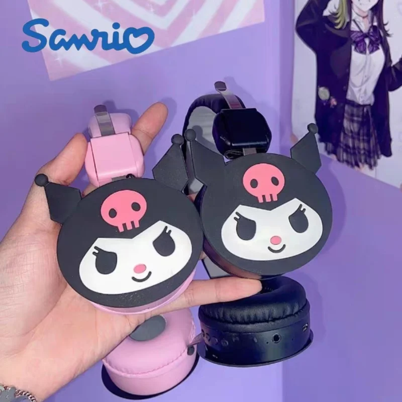 

New Kuromi Hello Kitty Cut Bluetooth Headphone Wireless Headsets Anime Cartoon Stereo Headset Earphone Fashion Hottie Y2k Gifts